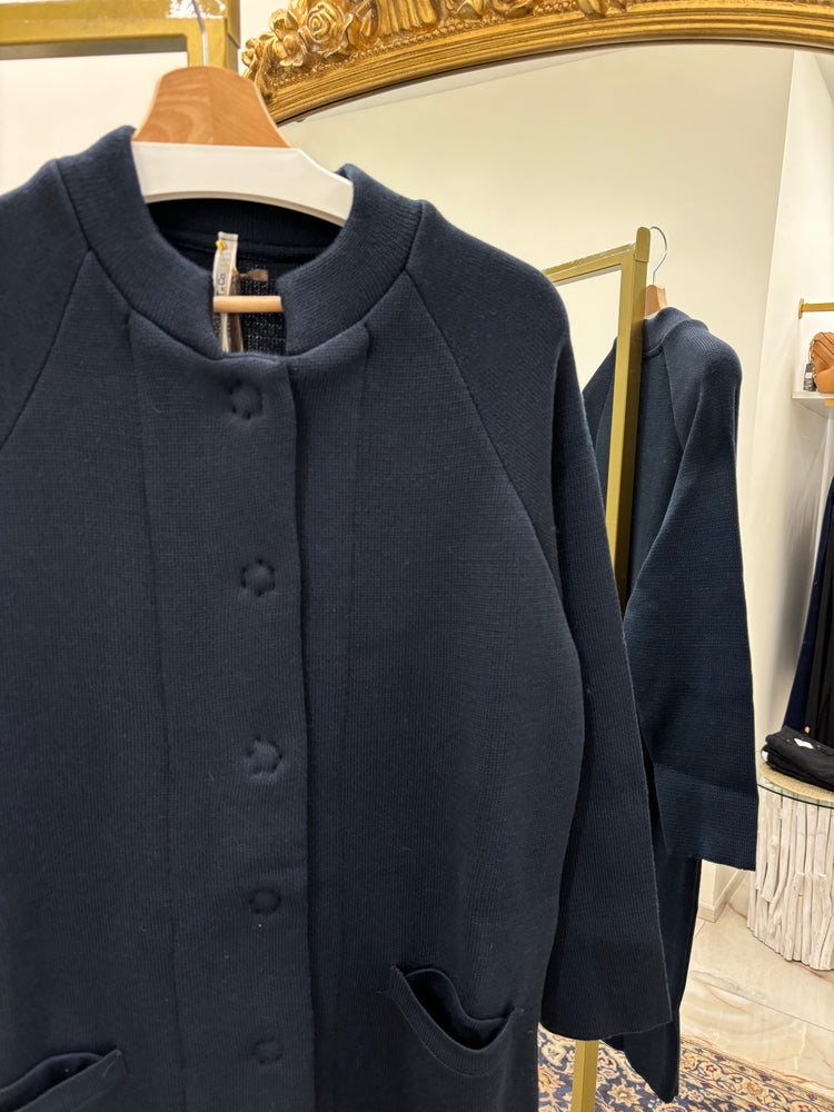 MARGARET - CAPPOTTO IN MAGLIA - BLU