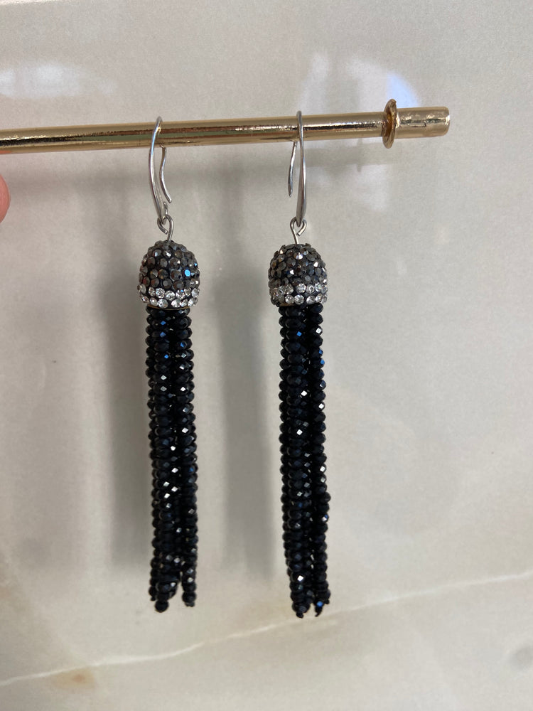 ORECCHINO - NERO E ARGENTO