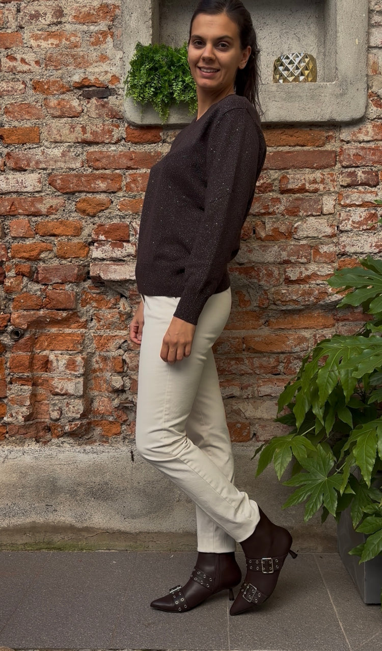 SUSY MIX - MAGLIA CUT OUT - CHOCO