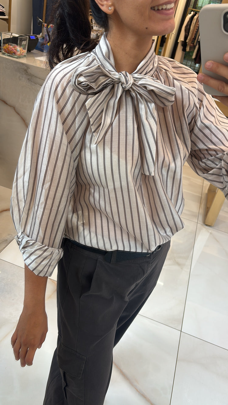 SUSY MIX - CAMICIA GESSATA - LATTE