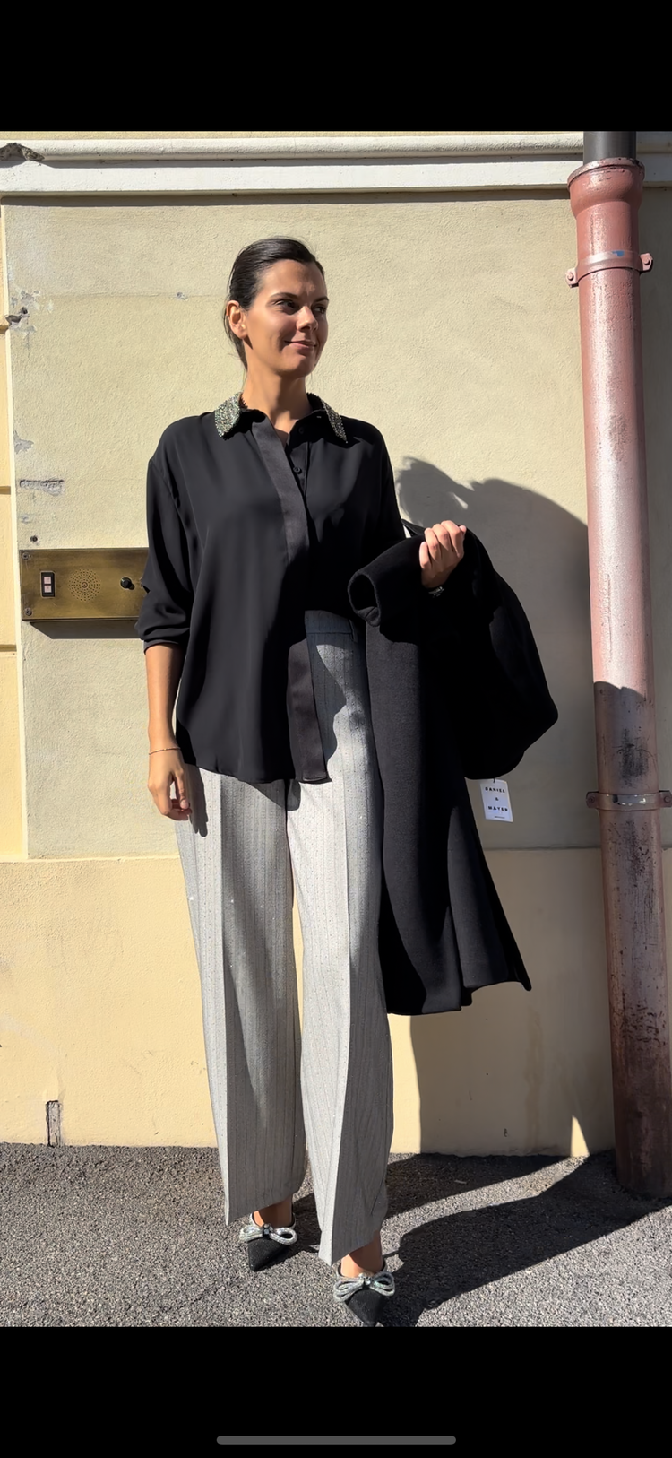 SOUVENIR - CAMICIA CON DETTAGLIO - NERA