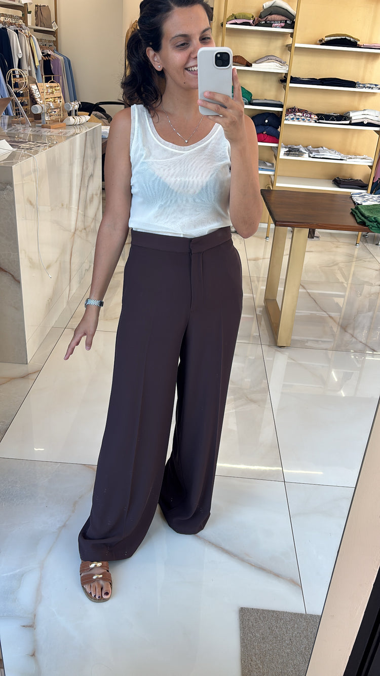 ANGELA DAVIS - TAILLEUR SUSANNE PANTALONE - CIOCCOLATO