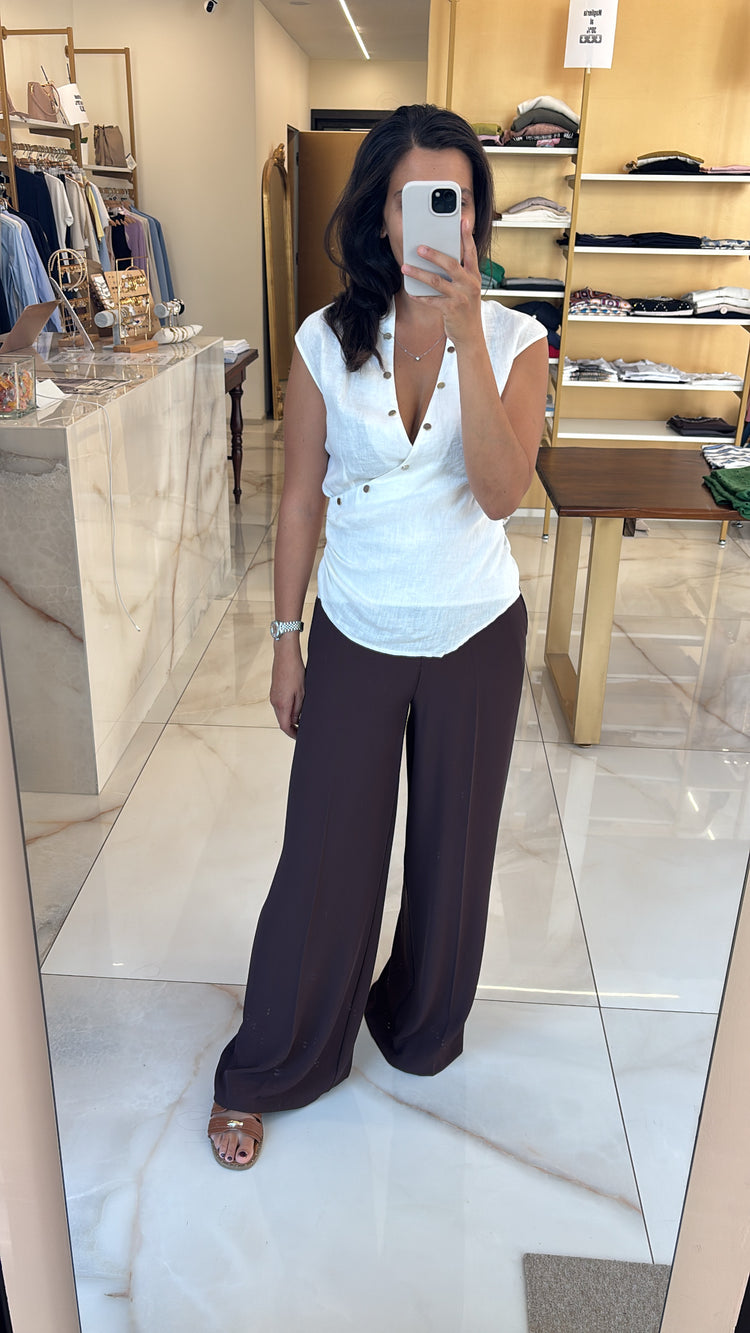 ANGELA DAVIS - TAILLEUR SUSANNE PANTALONE - CIOCCOLATO