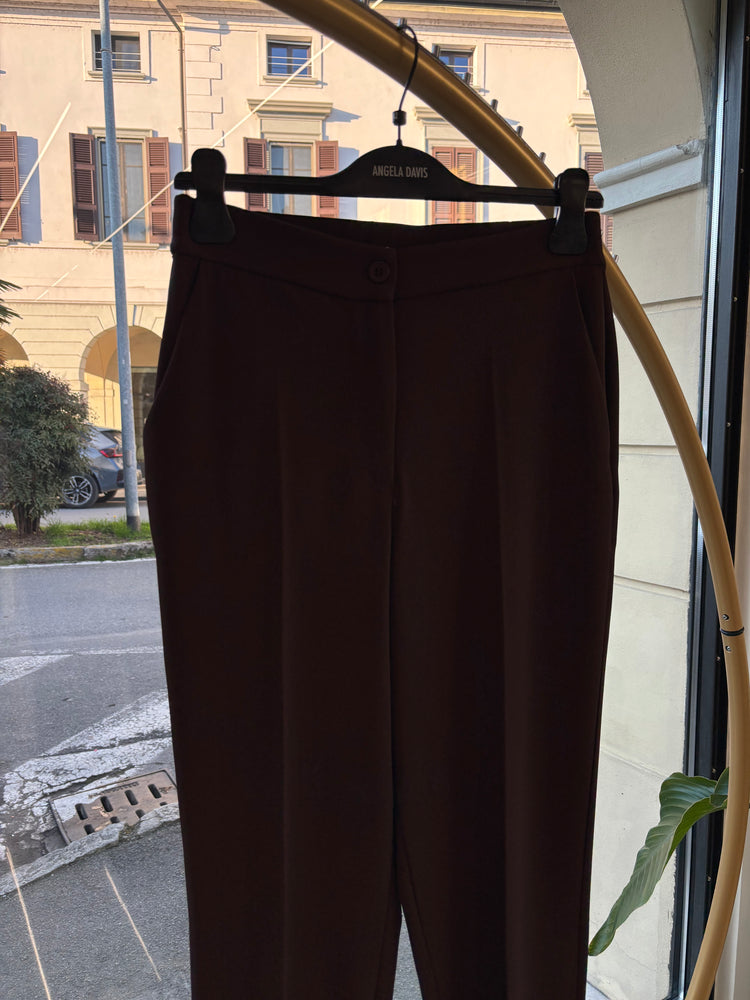 ANGELA DAVIS - PANTALONE CON COULISSE - CIOCCOLATO