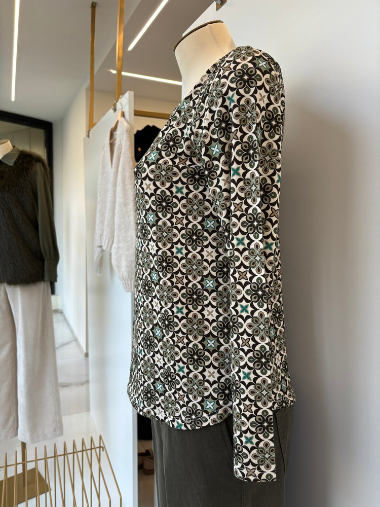 DANIEL & MAYER - MAGLIA in viscosa - FIORE VERDE