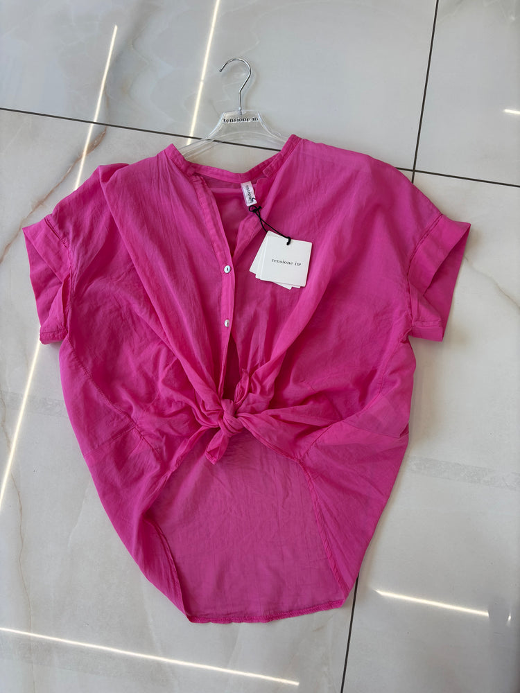 TENSIONE IN - CAMICIA MUSSOLA M. CORTA - FUCSIA