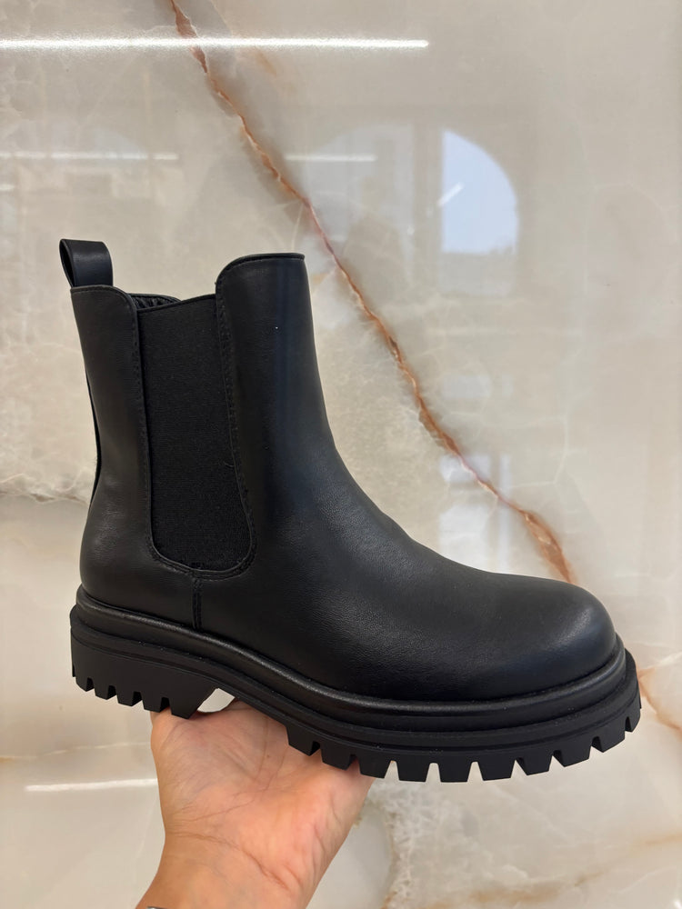 STIVALETTO BASSO LISCIO - NERO