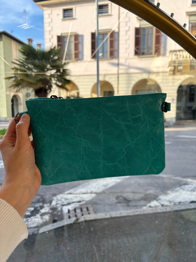 BORSA - POCHETTE - VERDE ACQUA