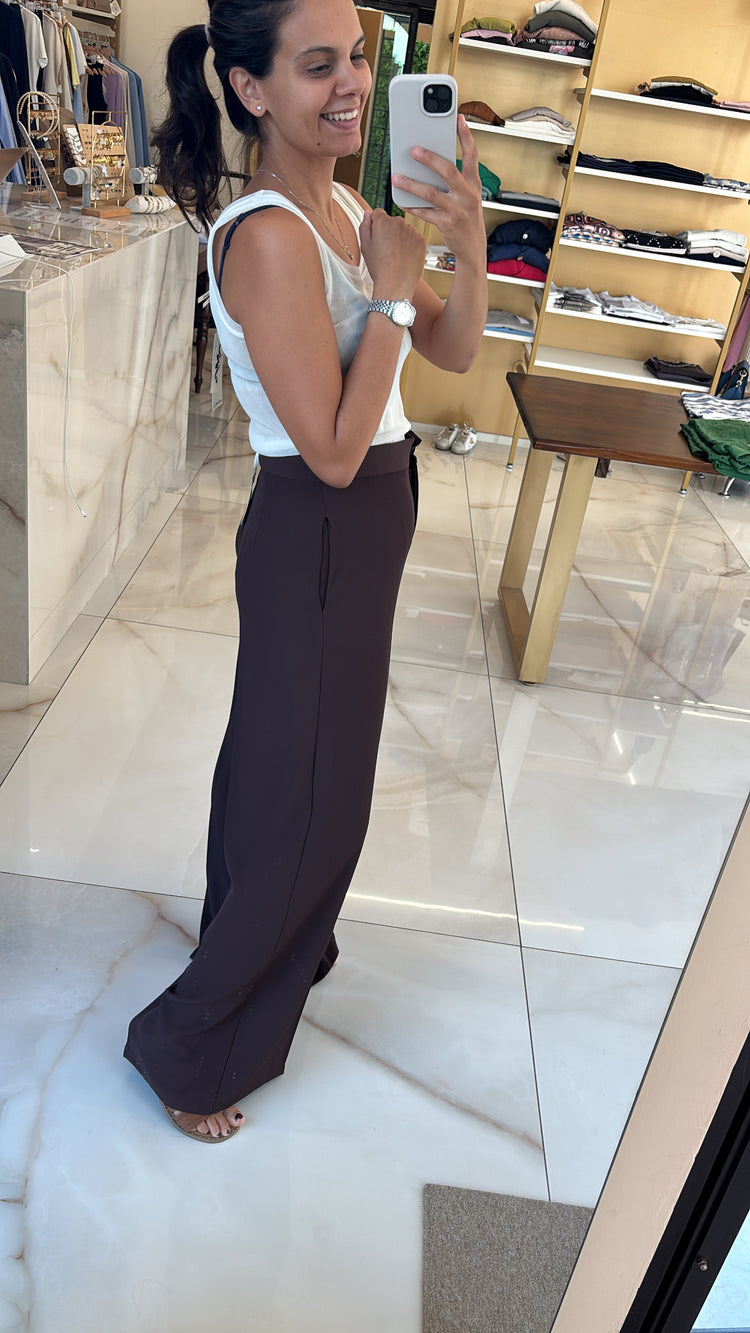 ANGELA DAVIS - TAILLEUR SUSANNE PANTALONE - CIOCCOLATO