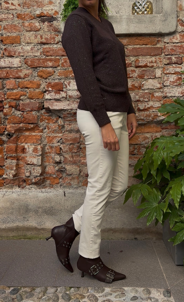 SUSY MIX - MAGLIA CUT OUT - CHOCO