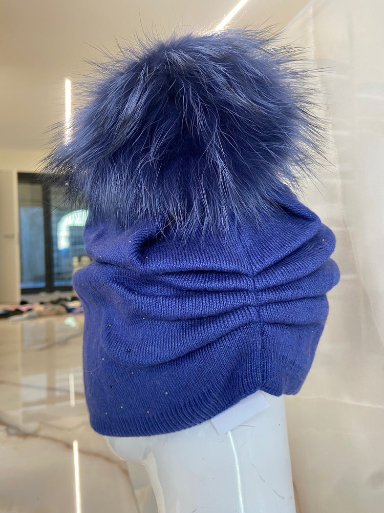 BERRETTA CON PON PON - AGATEA - BLU COBALDO