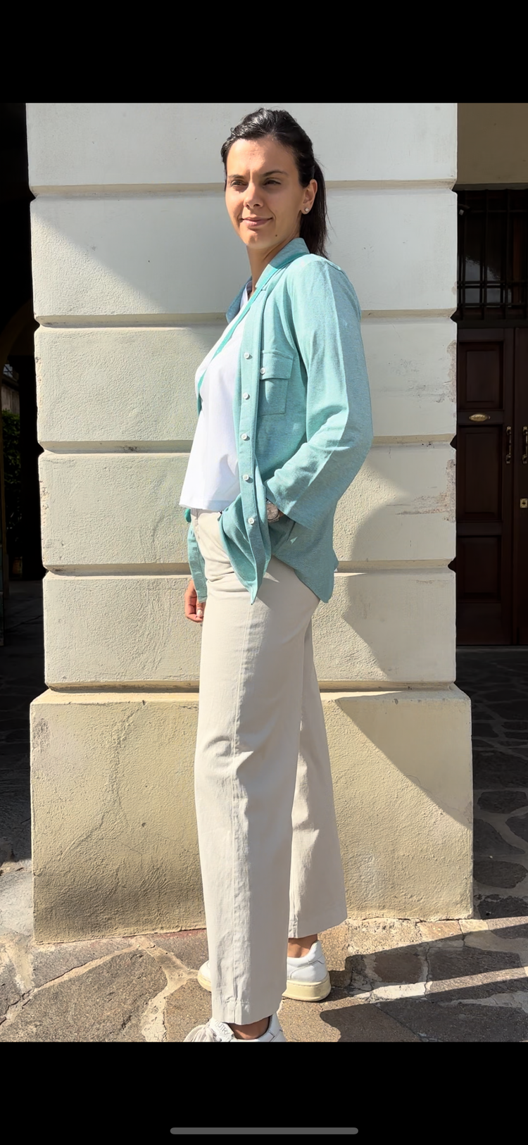 DANIEL & MAYER - CAMICIA CON TASCHINI - VERDE