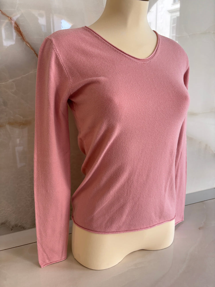 MAGLIONCINO SCOLLO V - MAIORCA - ROSA