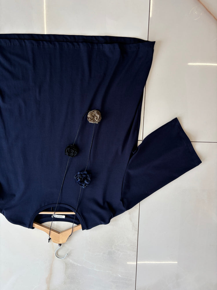 SUSY STAR - T SHIRT 3/4 - BLU