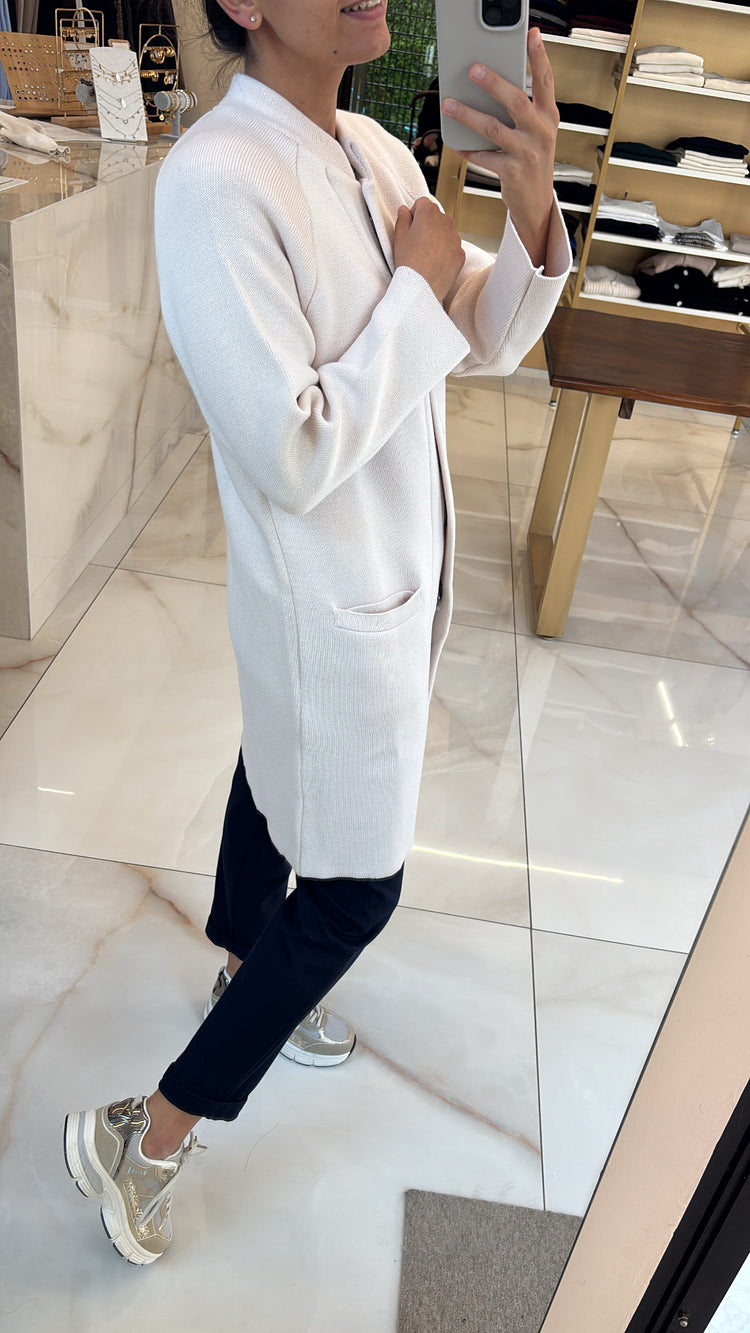 MARGARET - CAPPOTTO IN MAGLIA - GHIACCIO
