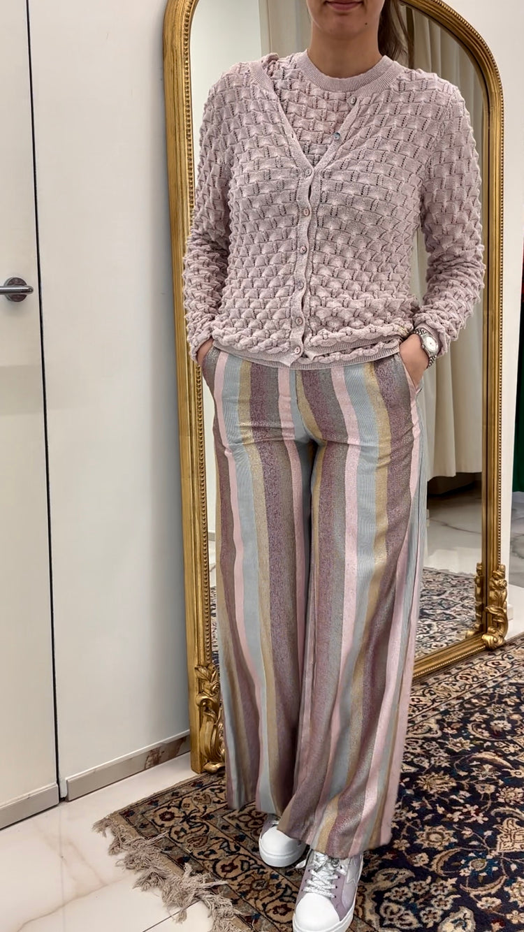 MOTEL - PANTALONE A PALAZZO  - SFUMATURE ROSA