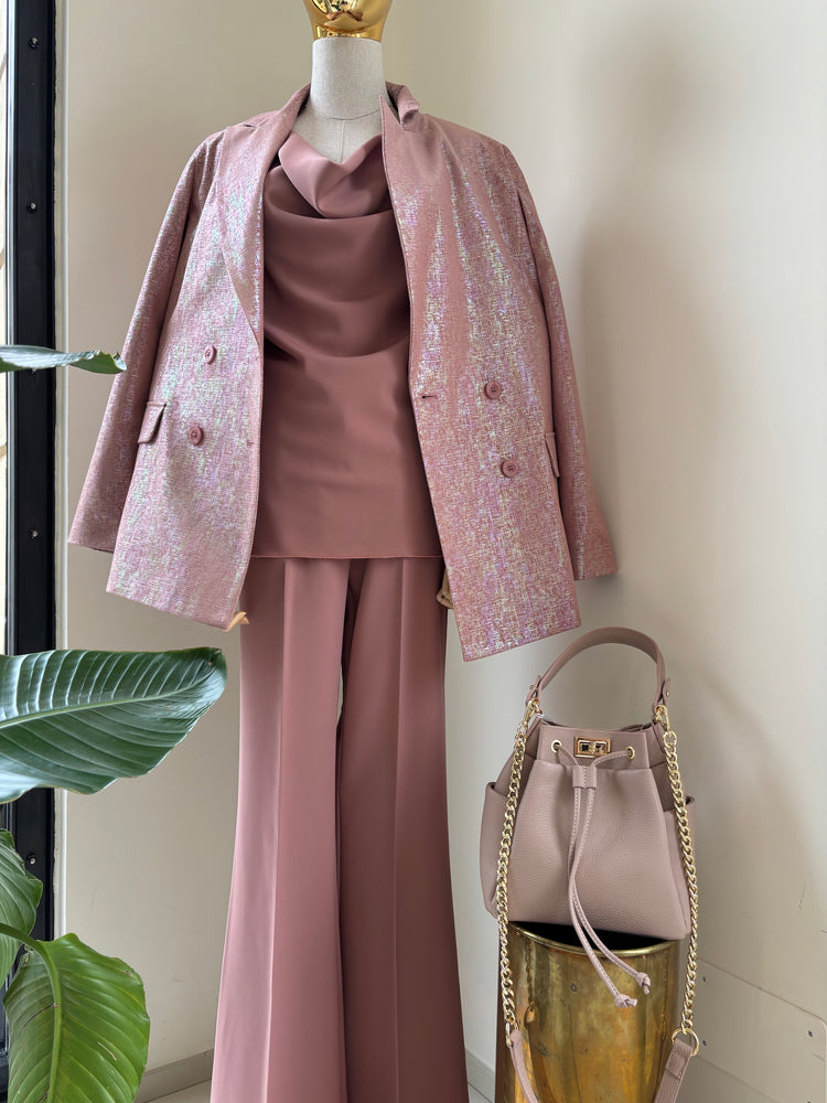 CARMEN - TAILLEUR LAME' - GIACCA - ROSA