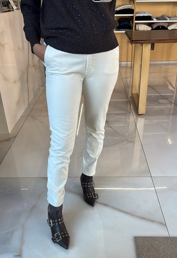 PANTALONE SKINNY - PANNA