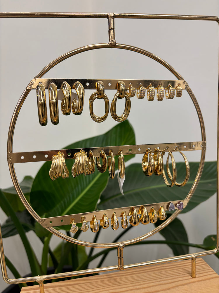 Orecchini gold hoop bold - aperto medio