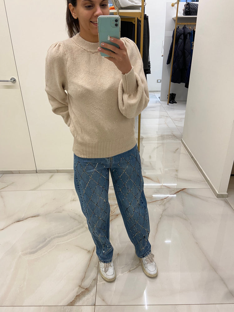 SOUVENIR ⭐ - JEANS - PAILLETTES - S