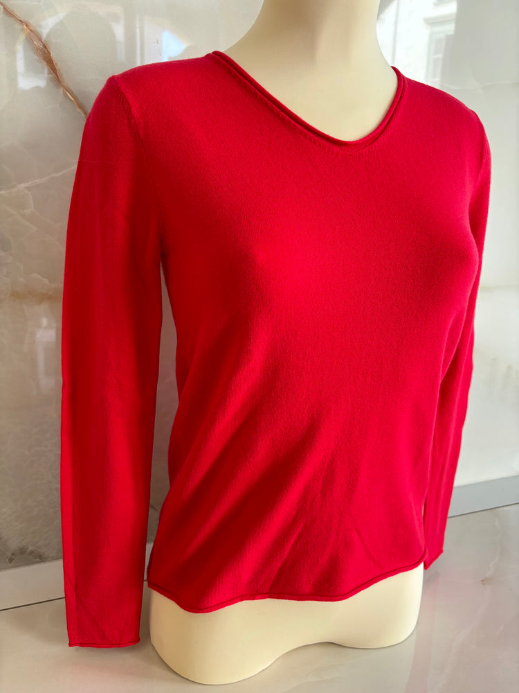 MAGLIONCINO SCOLLO V -  MAIORCA - ROSSO