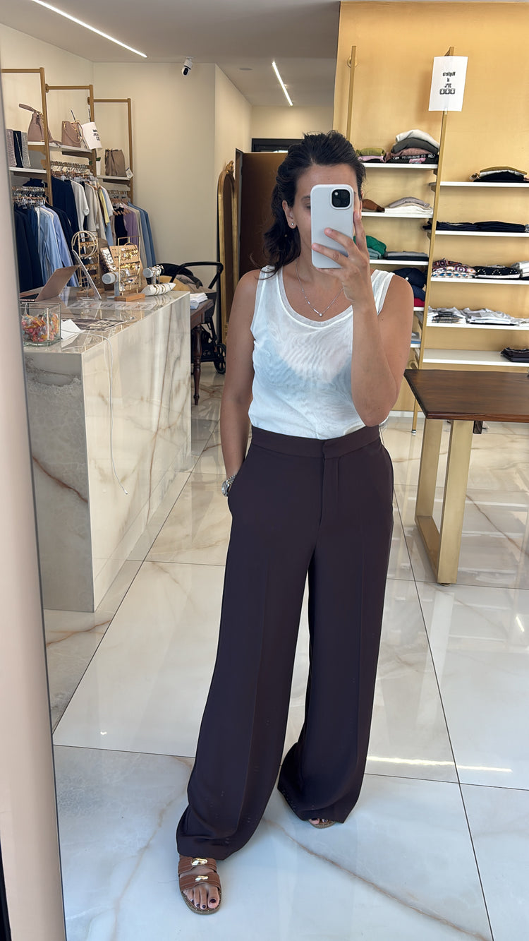 ANGELA DAVIS - TAILLEUR SUSANNE PANTALONE - CIOCCOLATO