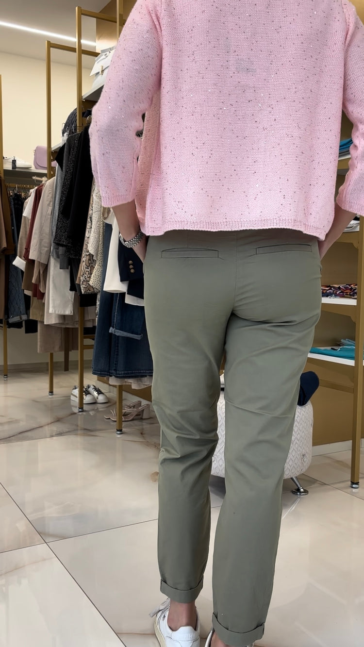 PANTALONE - CHINO -  VERDE MILITARE