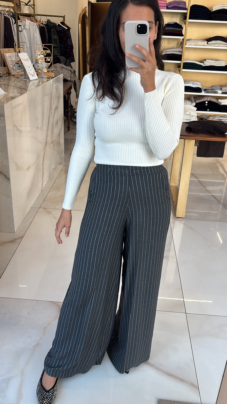 SUSY STAR - PANTALONE GESSATO - GRIGIO