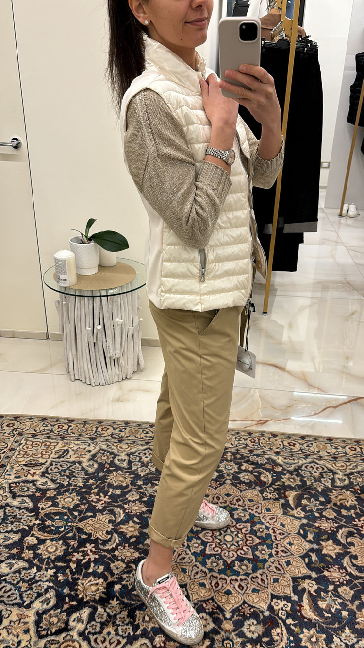 DANIEL & MAYER - GIUBBINO SMANICATO - BIANCO PERLA