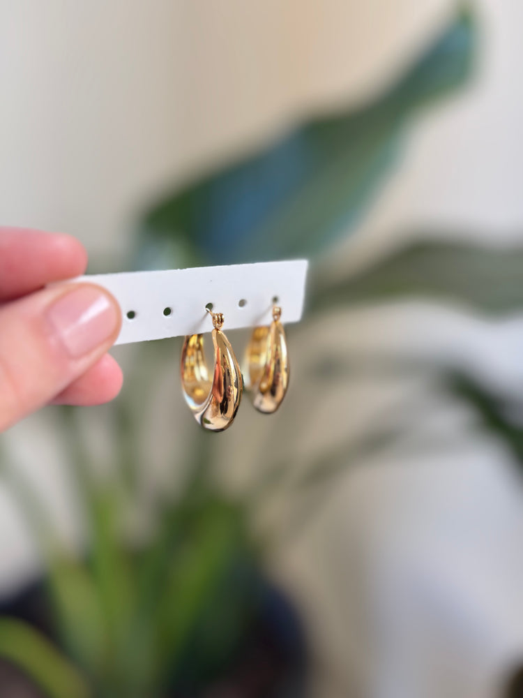Orecchini gold hoop bold - medio