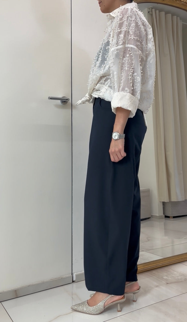 SUSY MIX - CAMICIA RICAMATA - BURRO
