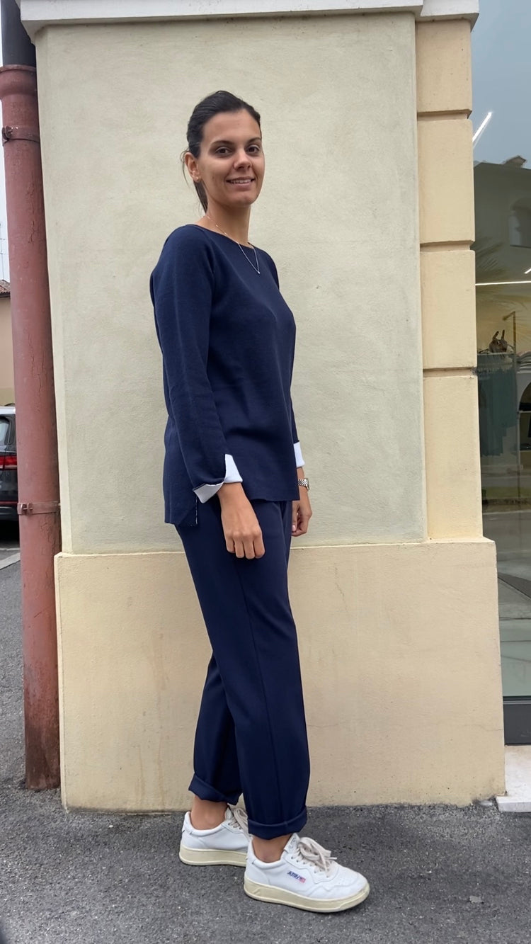 DANIEL & MAYER - MAGLIONE COD. AMETI - BLU NOTTE