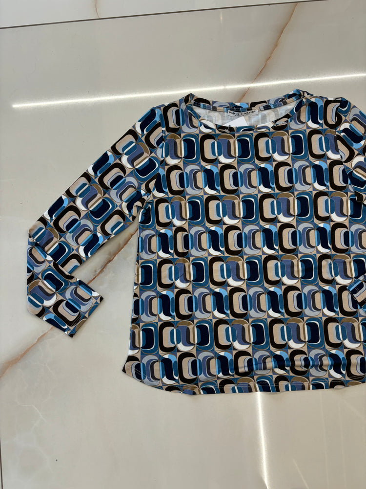 DANIEL & MAYER - MAGLIA in viscosa - OVALI BLU