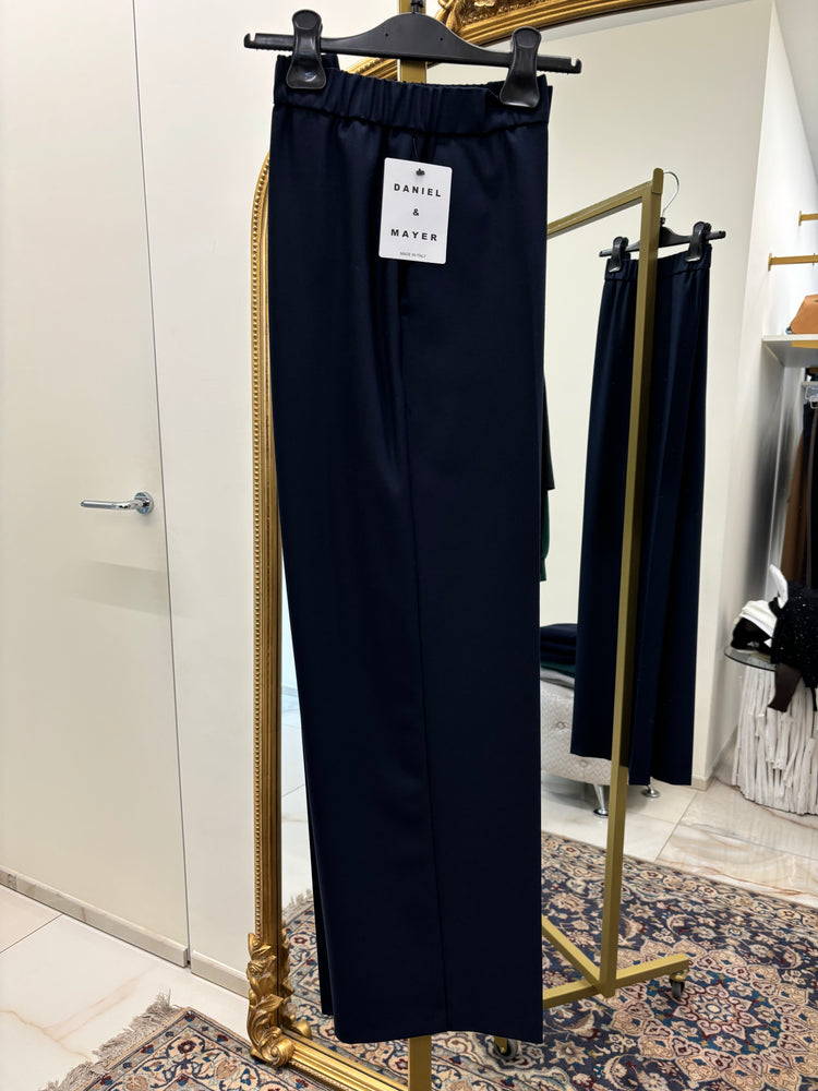 DANIEL & MAYER - PANTALONE PALAZZO IN TESSUTO - BLU