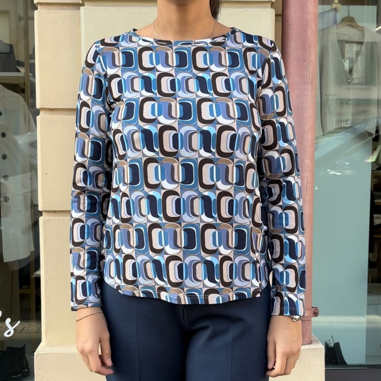 DANIEL & MAYER - MAGLIA in viscosa - OVALI BLU