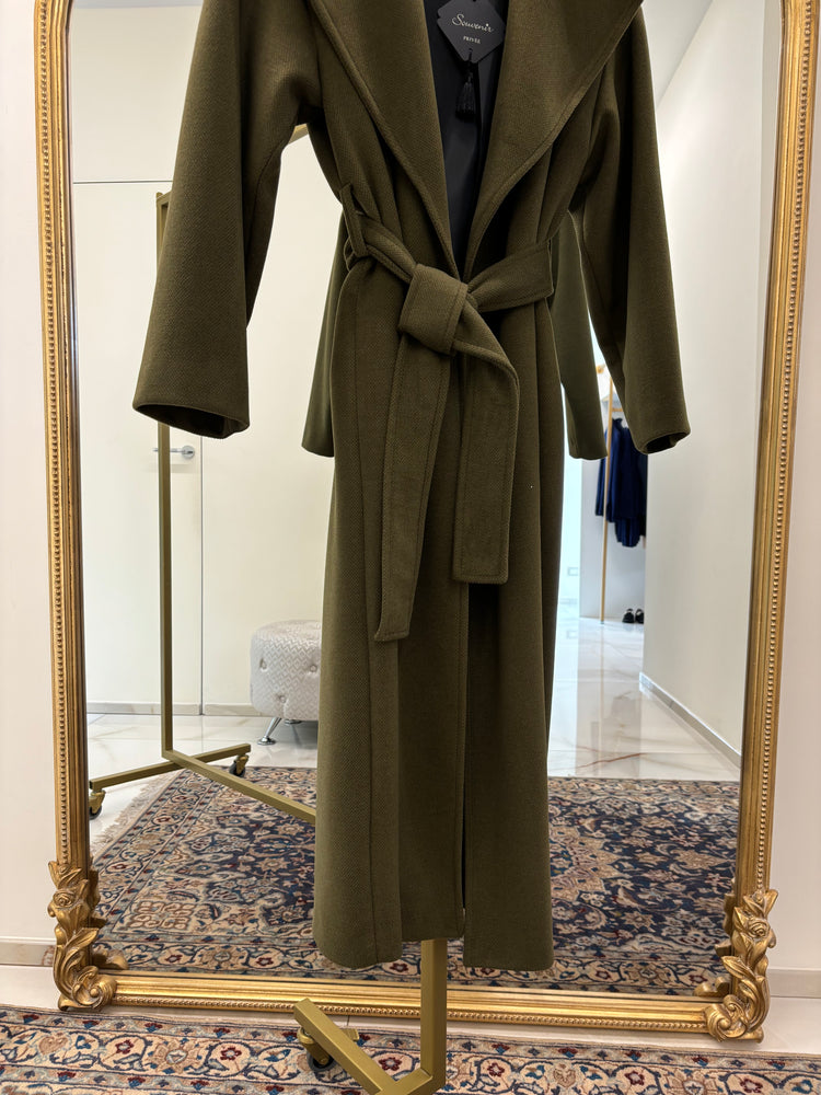 SOUVENIR - CAPPOTTO CON CINTURA - VERDE