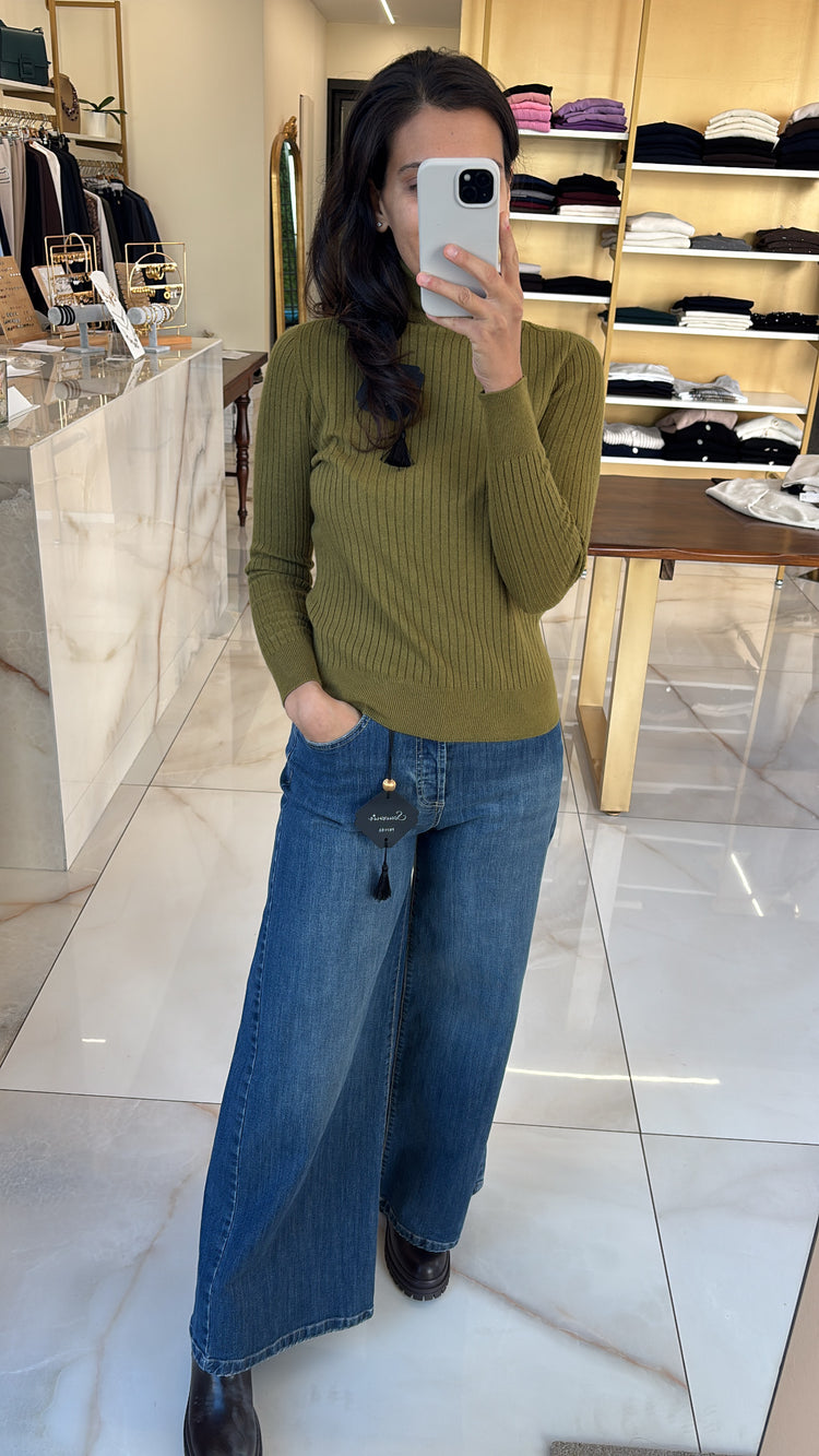 SOUVENIR - JEANS A PALAZZO - DENIM