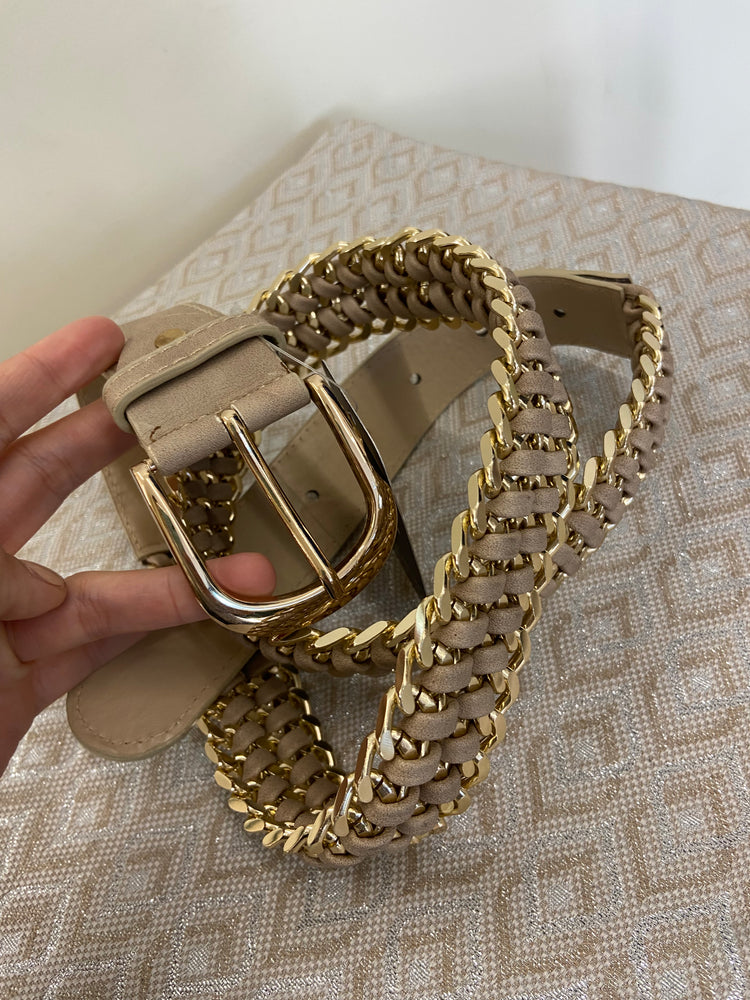 CINTURA GOLD - BEIGE