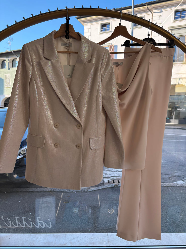 CARMEN - TAILLEUR LAME' - GIACCA - PANNA