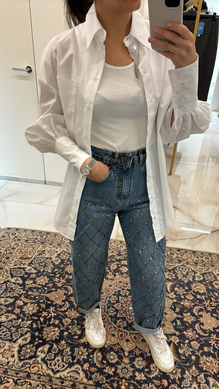 SOUVENIR ⭐ - JEANS - PAILLETTES - S