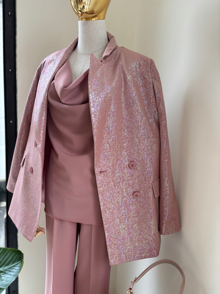CARMEN - TAILLEUR LAME' - CANOTTA ROSA