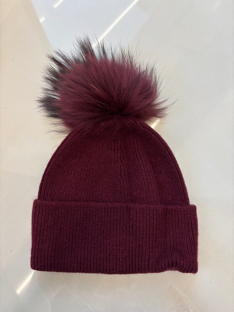 BERRETTA CON RISVOLTO E PON PON - DARCY - BORDEAUX