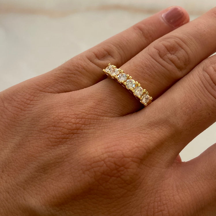 ANELLINO - 6 PIETRE - ORO