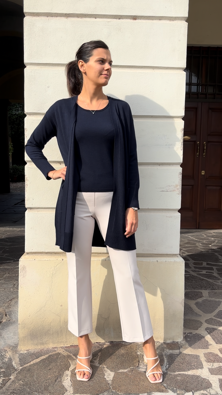DANIEL & MAYER - CARDIGAN LUNGO - BLU