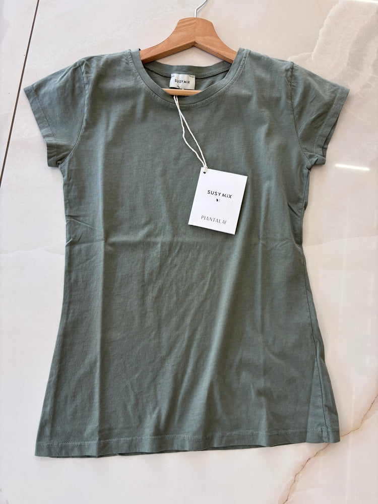 SUSY MIX - T SHIRT SLIM - VERDE SALVIA