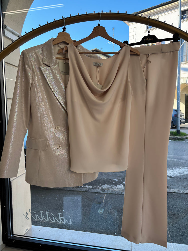 CARMEN - TAILLEUR LAME' - GIACCA - PANNA