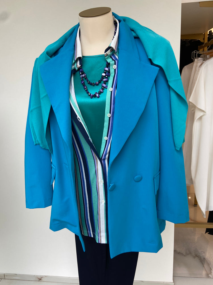 DANIEL & MAYER - CAMICIA IN COTONE - RIGHE BLU