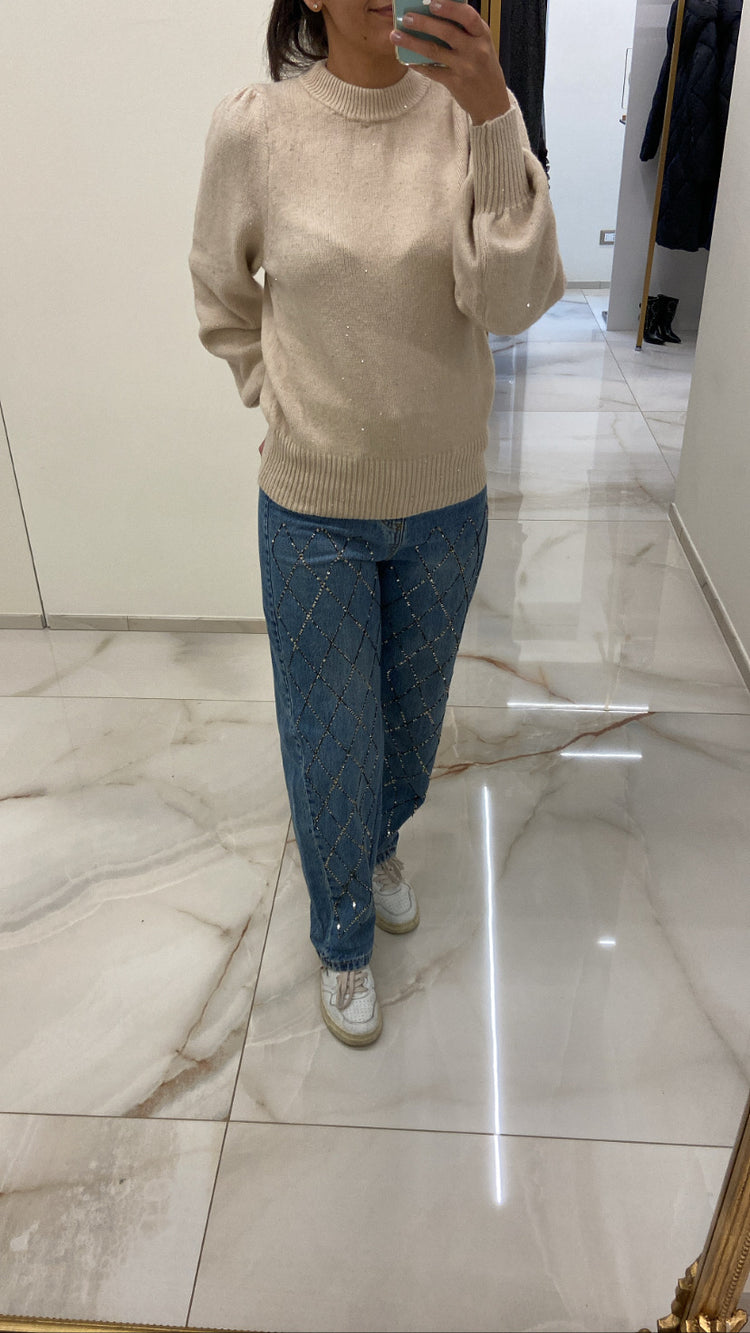 SOUVENIR ⭐ - JEANS - PAILLETTES - S