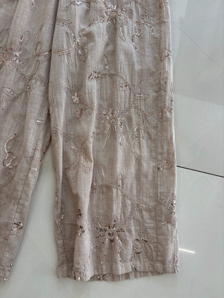 SUSY STAR - PANTALONE CURRVY STRASS - BEIGE