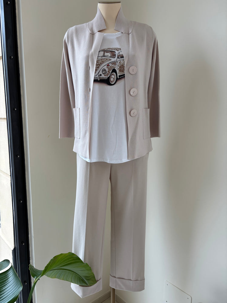 DANIEL & MAYER - GIACCHINA IN MAGLIA - BEIGE